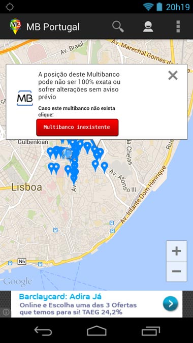 Apps de emergência. Multibancos Portugal