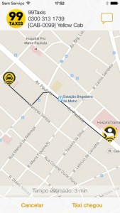 Apps para chamar táxis. 99 Taxis