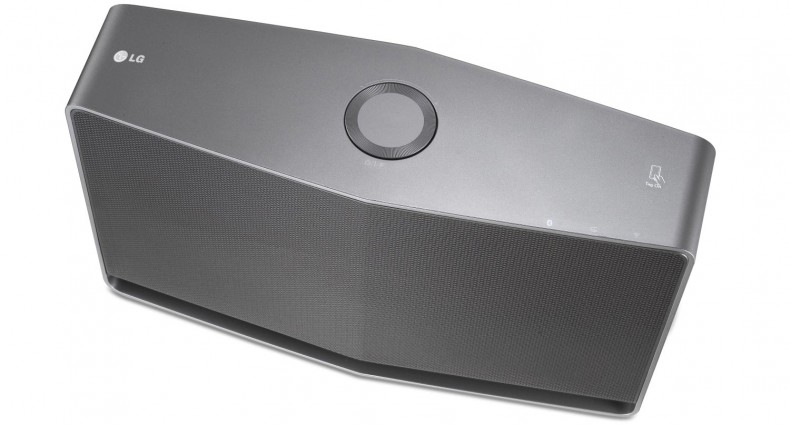 Coluna H5, que integra o sistema multi-room Music Flow, da LG