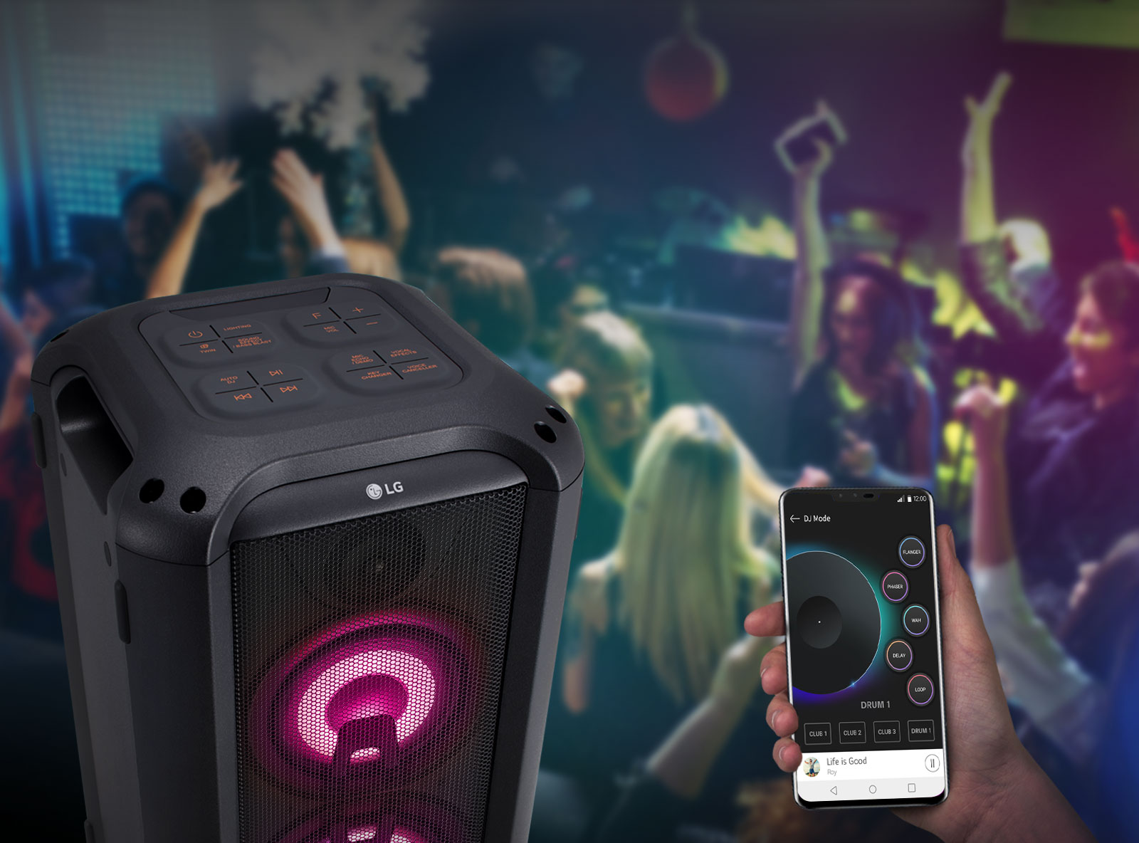 Coluna portátil XBoom RL4, da LG